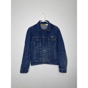 Vintage Rustler Trucker Denim Jean Jacket M Faded Distressed Cowboy Western USA